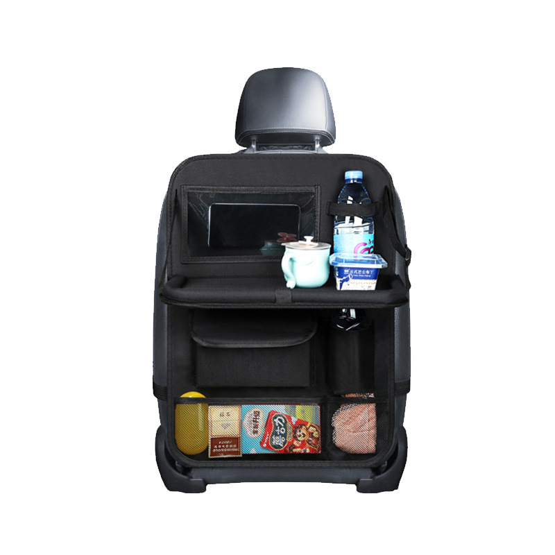 Auto-aufbewahrungstasche, Aufbewahrungsbox Für Kinder Im Auto Mit Mehreren Taschen Und Esstisch, Wasserdichter Autositzschutz