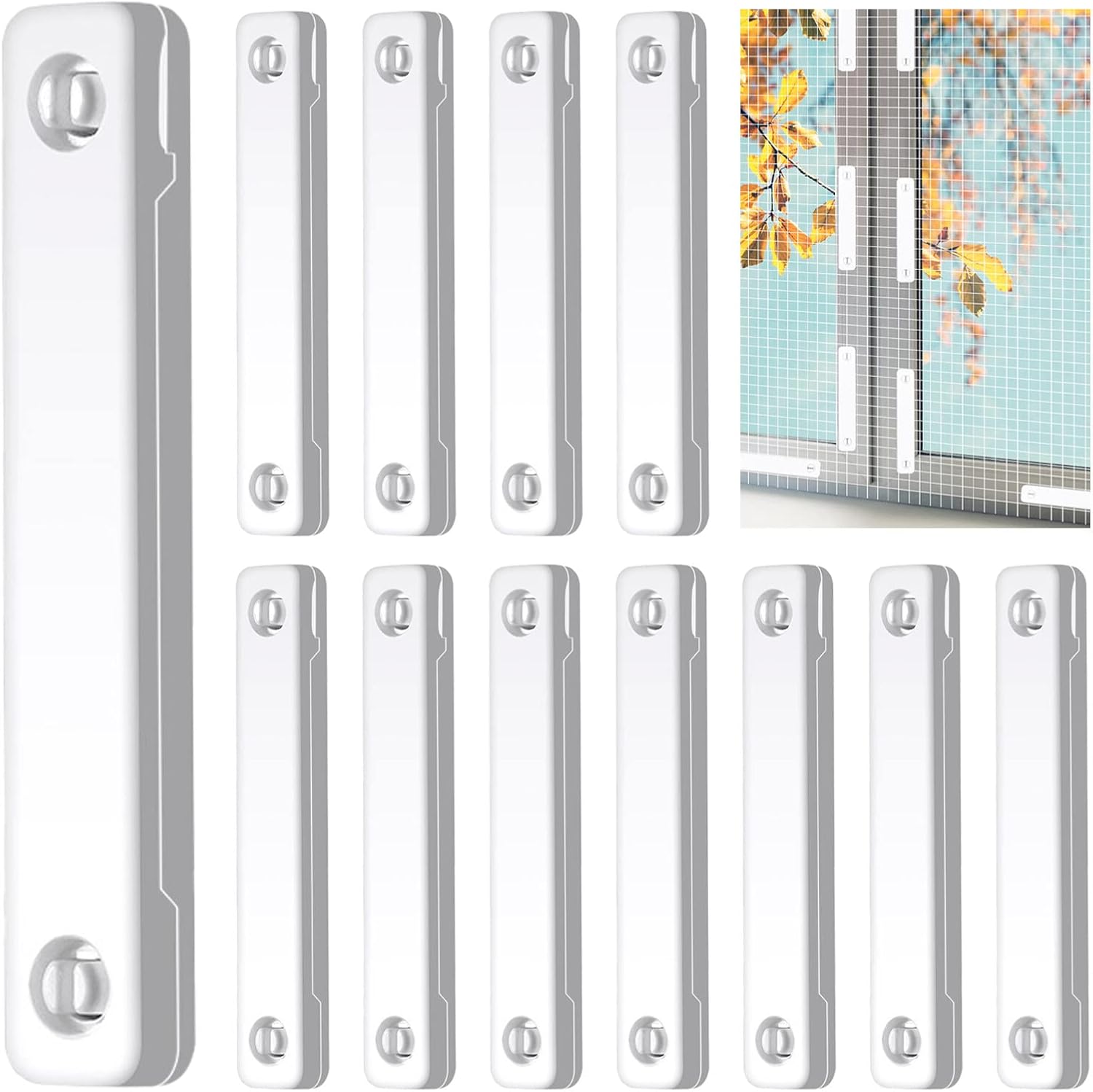 Pack Mit 12 Magnetstreifen Für Insektenschutzgitter, Fenster-magnete, Magnetische Clips,