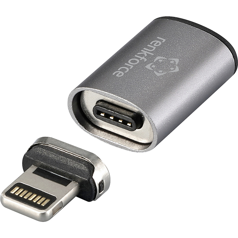Renkforce Usb-c®, Ipad/iphone/ipod Adapter [1x Usb-c® Buchse - 1x Apple Lightning-stecker] Magneti