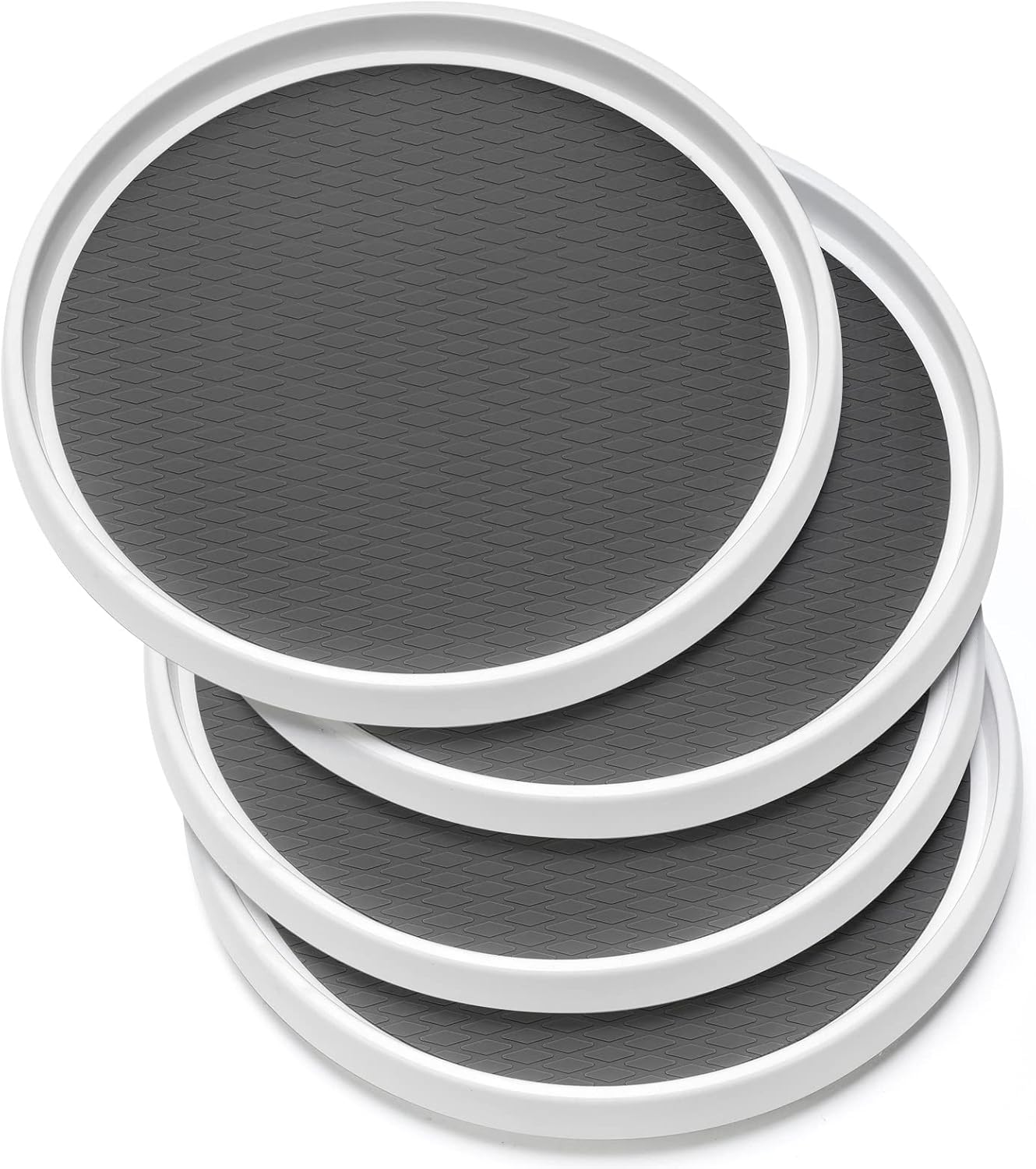 4er-set Rutschfeste Drehteller (25,4 Cm) – Für Schränke, Küche, Kühlschrank, Badezimmer, Unter Der Spüle, Gewürzregal