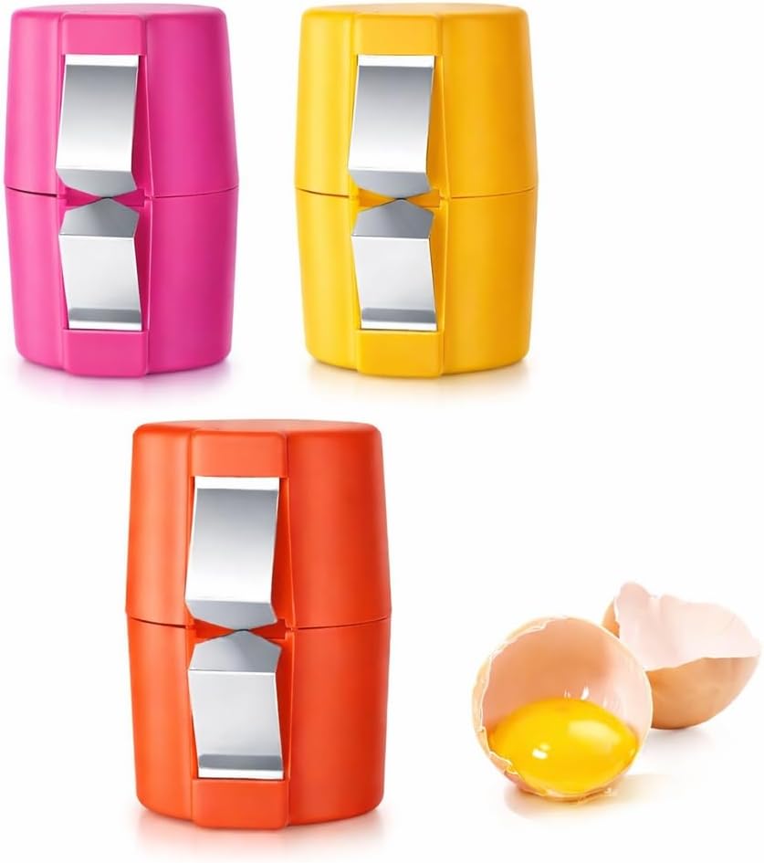 3-teiliger Flaschenöffner Mit Eierschalen-design, Eiertrenner Für Rohe Eier, Verbesserter Eierschneider Aus Edelstahl Für Rohe Eier, Schneidet Rohe Eier Schnell, Geeignet Für Die Heimische Küche