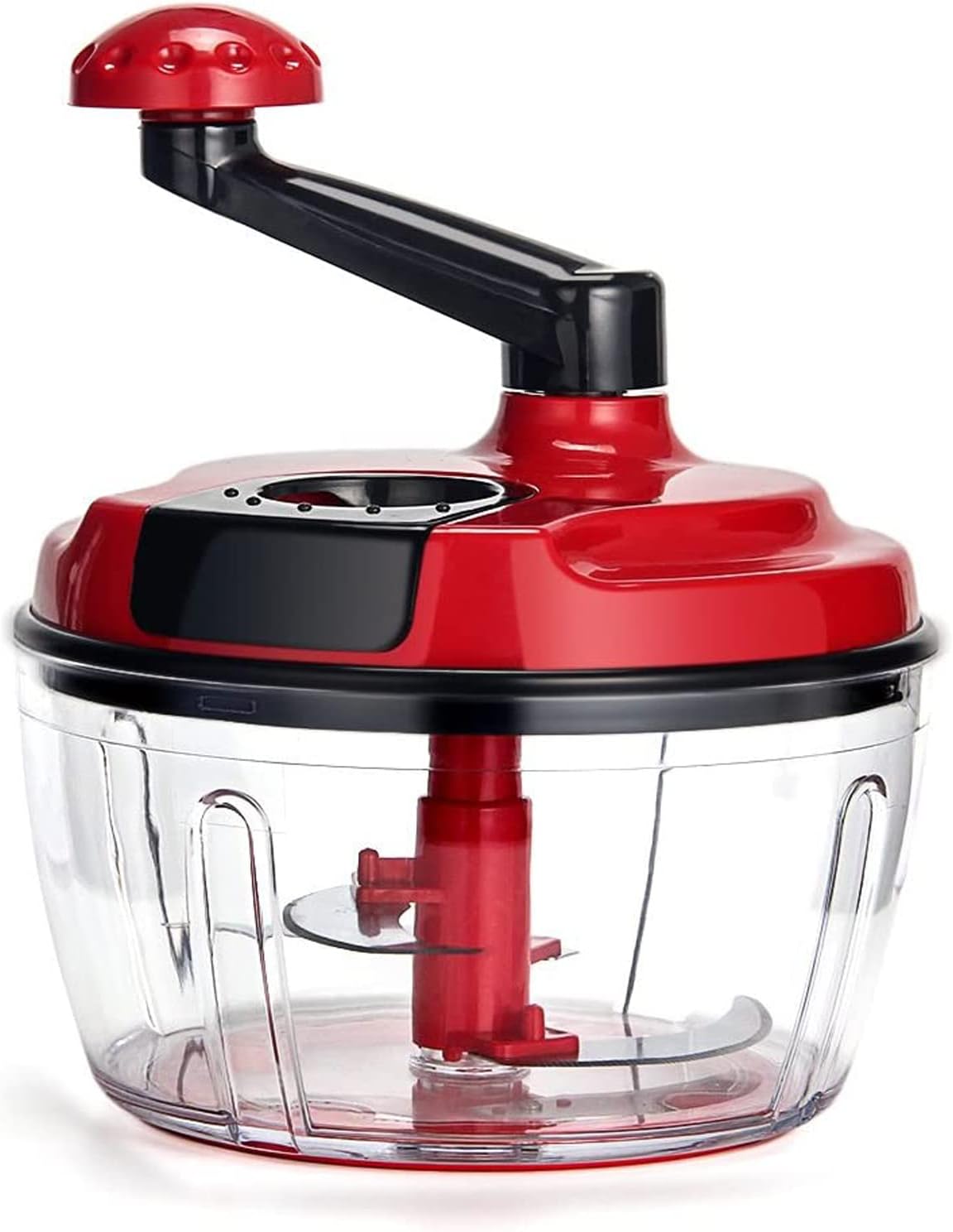Multifunktionale Manuelle Küchenmaschine, 8-tassen-handkurbelschneider, Fleischwolf, Mixer Mit Transparentem Behälter Für Gemüse, Fleisch, Obst, Nüsse, Kräuter Und Zwiebeln