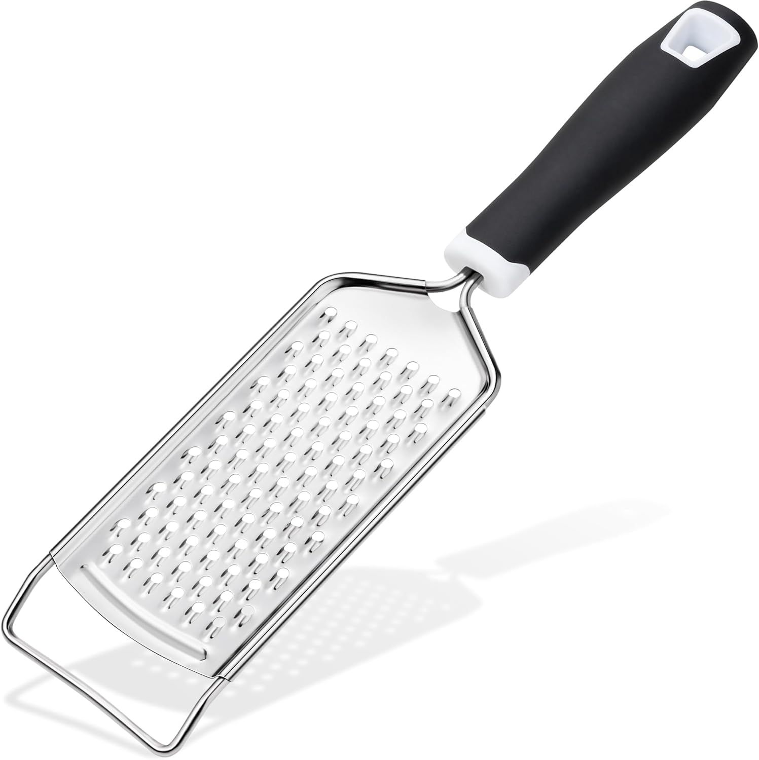 Professionelle, Tragbare Käsereibe Aus Edelstahl Für Die Küche, Zitronenreibe Aus Metall Mit Griff Für Käse, Schokolade, Gewürze, Küchenhelfer Und -utensilien, Weicher Griff, Schwarz