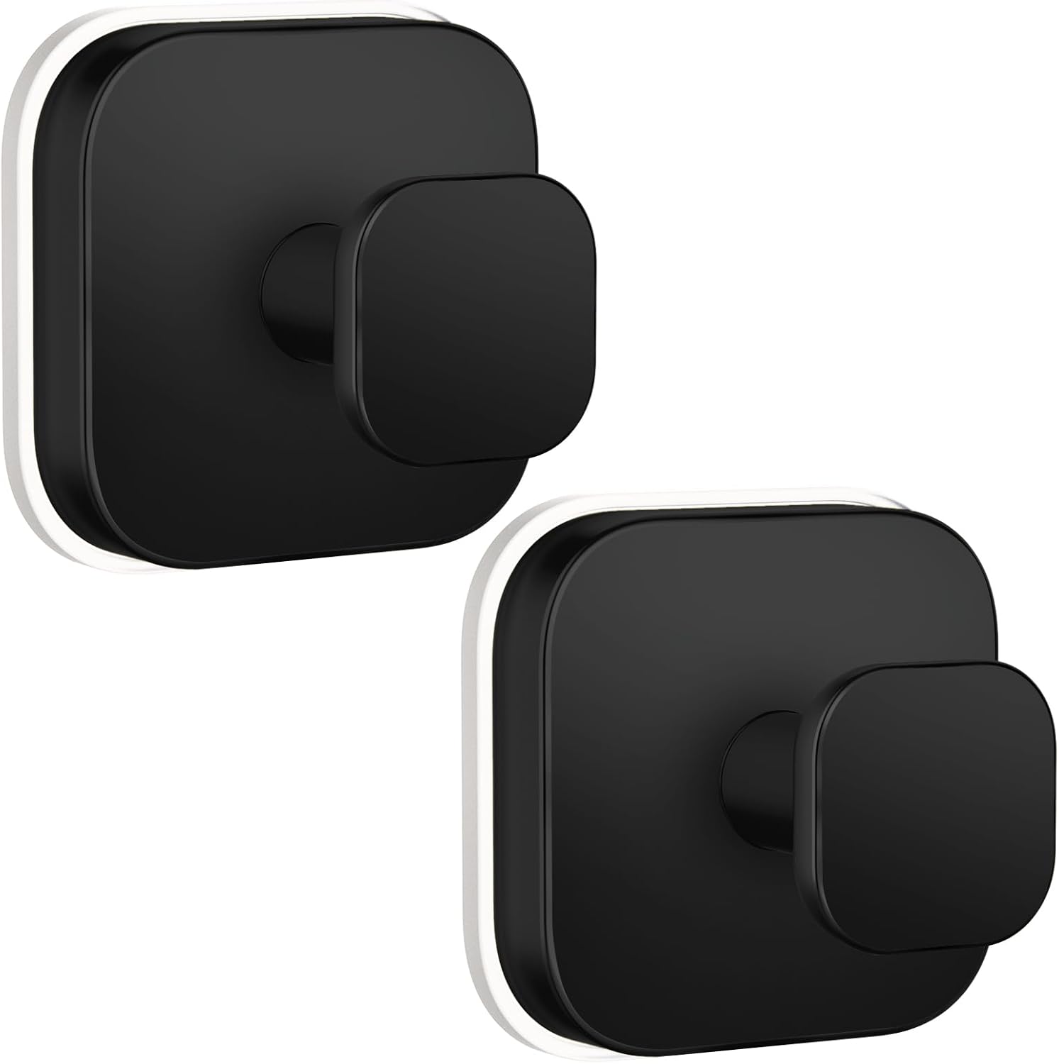 Duschhaken Mit Saugnapf, Stabiler Duschhaken Für Badezimmerwand, Glasfenster, Glatter Handtuchhalter Für Tür, Bademantel, Mantel, Wiederverwendbarer Saugnapfhalter - Schwarz (2er-pack)
