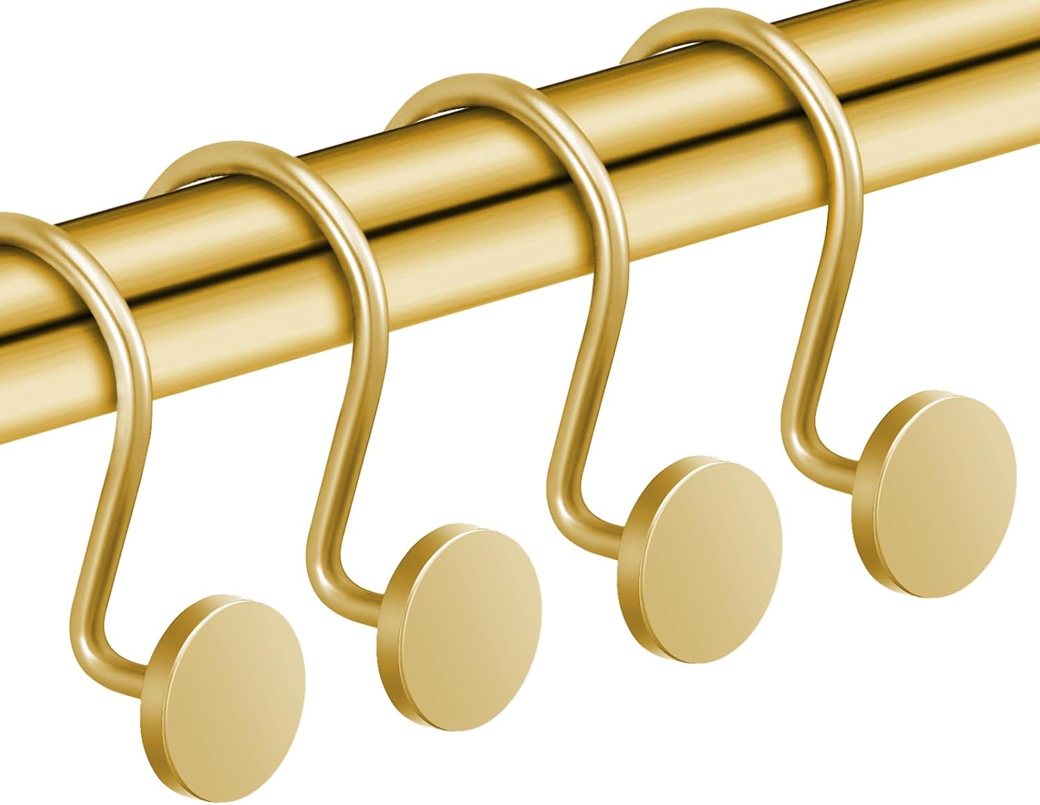 Goldene Duschvorhanghaken, Moderne Dekorative Duschvorhangringe, Glatte Und Rostfreie Metall-duschvorhanghaken, 12er-set