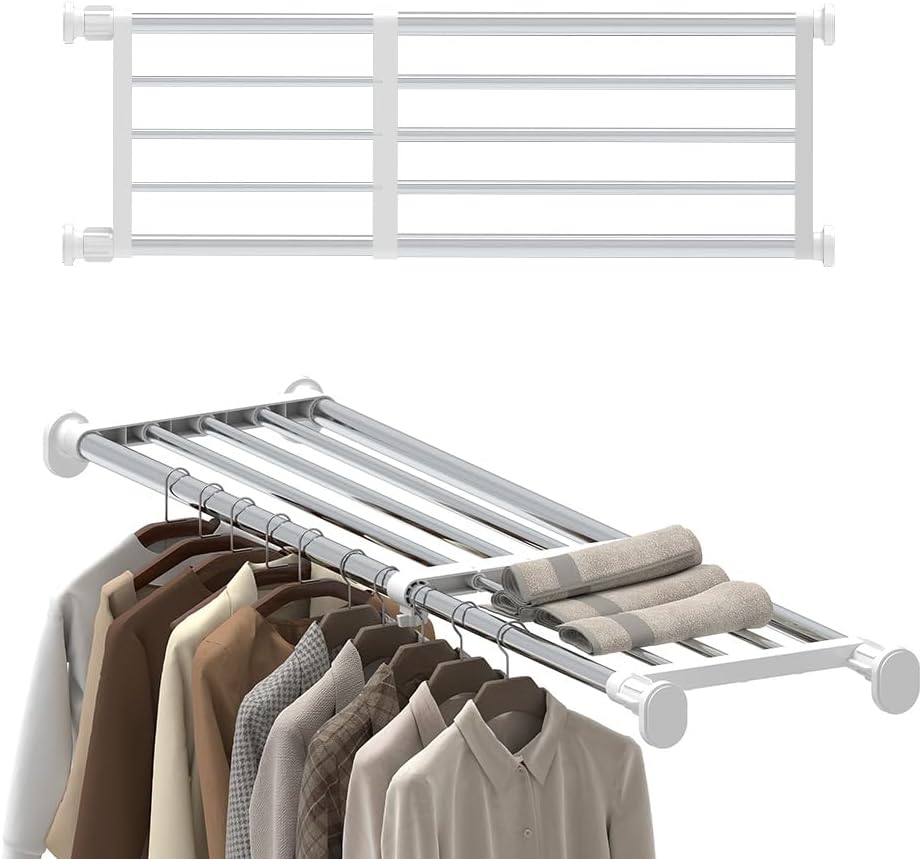 Ausziehbarer Kleiderschrank-organizer, Verstellbare Ablagefächer, Diy-kleiderschrank-trennwände Zur Platzersparnis In Küche, Bad Oder Schlafzimmer.