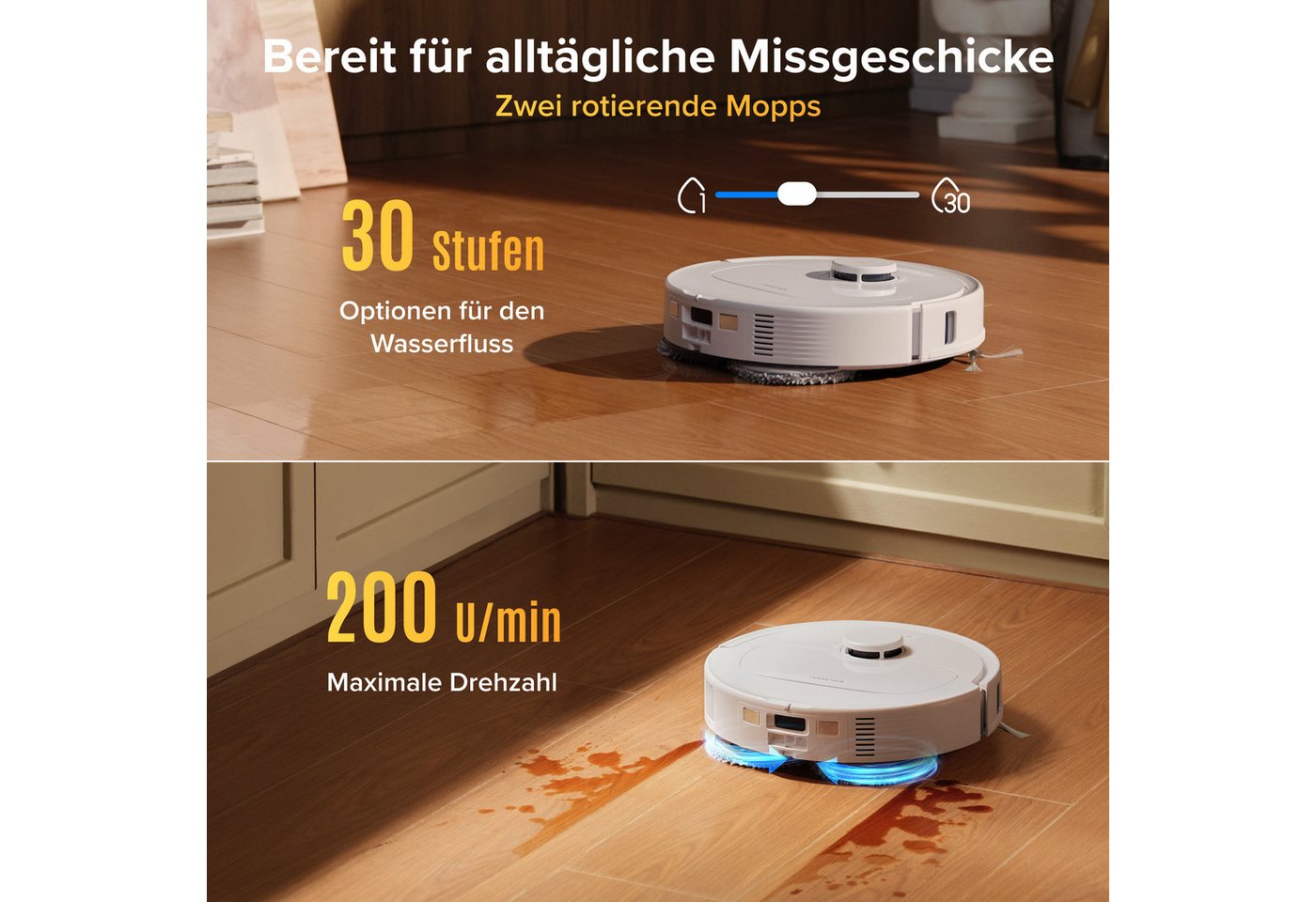 Roborock Qrevo S Pro Saugroboter Saugroboter Mit Absaugstation Wischfunktion, 18.500 Pa, 75 °c Heißwasser-moppreinigung, Anti-tangle System, Reactive Tech Hindernisvermeidung, All-in-one Dock Weiß Bild 2