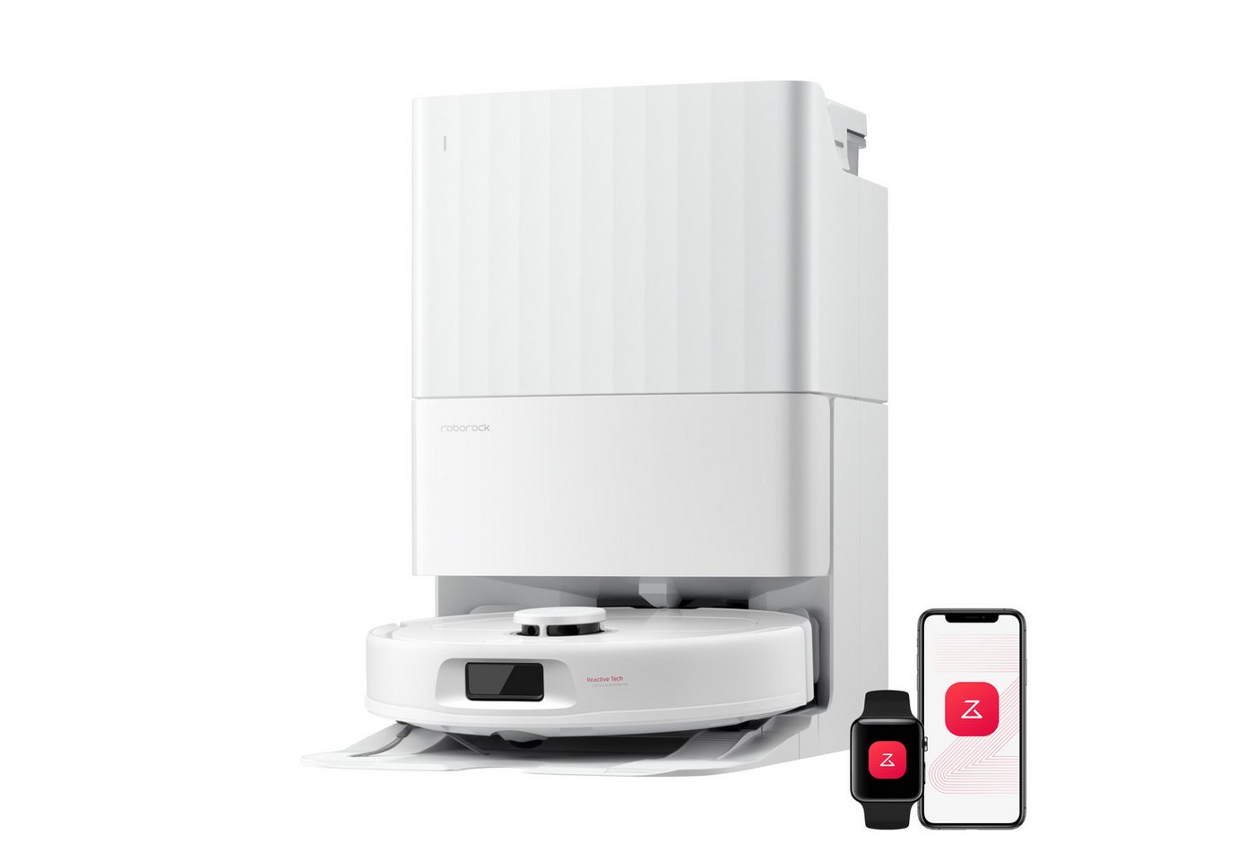 Roborock Qrevo S Pro Saugroboter Saugroboter Mit Absaugstation Wischfunktion, 18.500 Pa, 75 °c Heißwasser-moppreinigung, Anti-tangle System, Reactive Tech Hindernisvermeidung, All-in-one Dock Weiß Bild 3