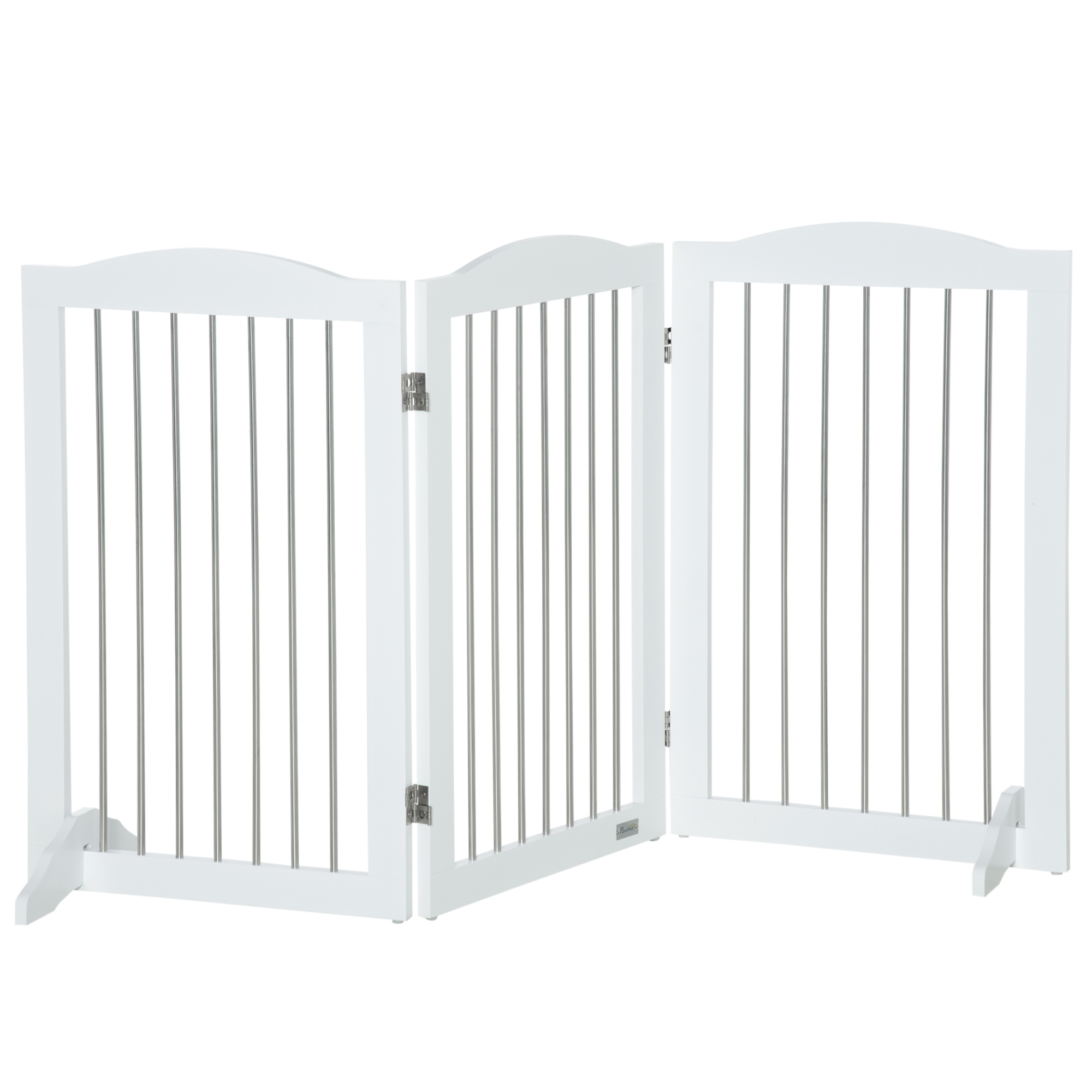 Hundeschutzgitter – 3-teiliges Faltgitter – Freistehendes Treppengitter – Weiß, 154 X 30 X 80 Cm