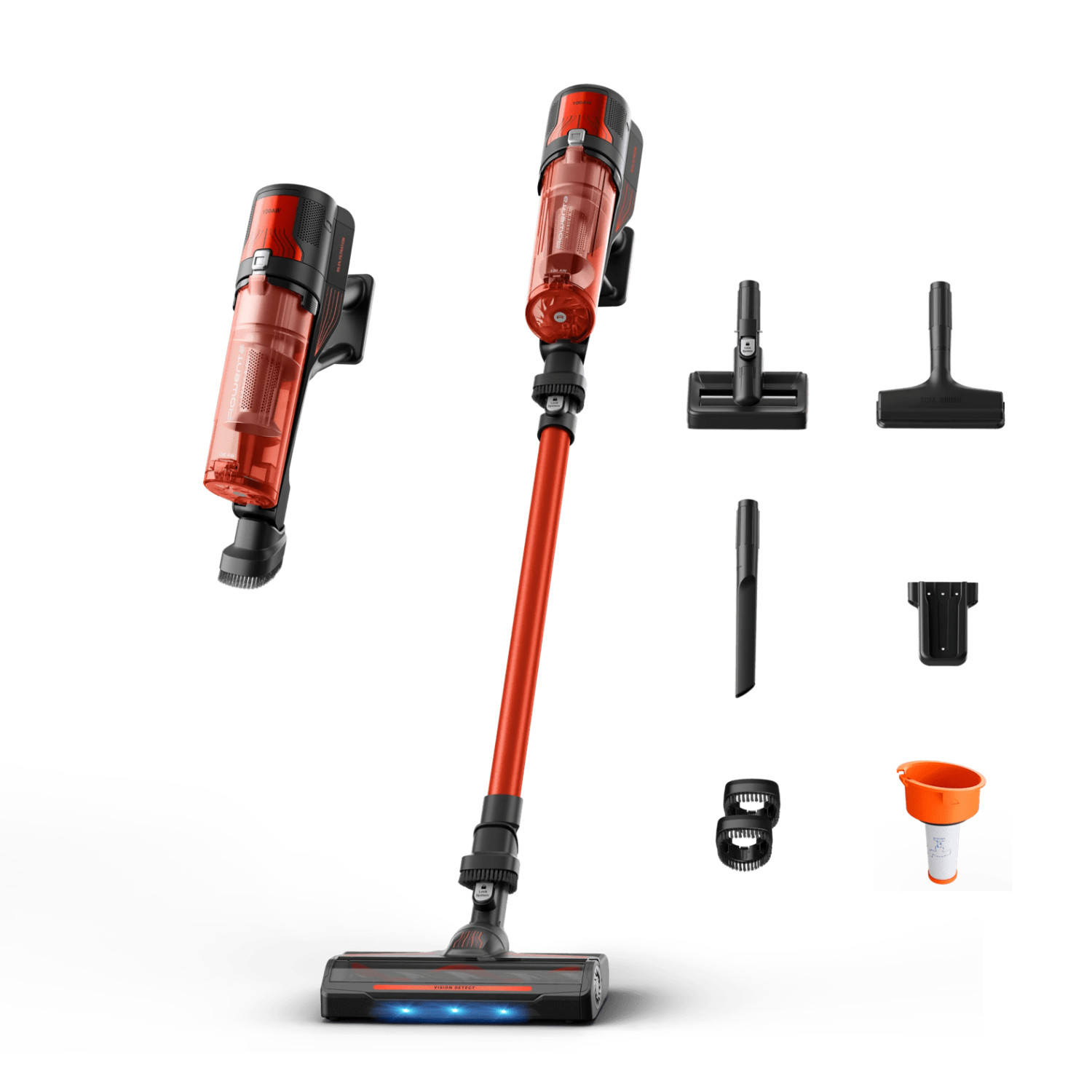 Rowenta Rh1872 4-in-1 Stick Vacuum Akku Trocken Beutellos 1 L Rot