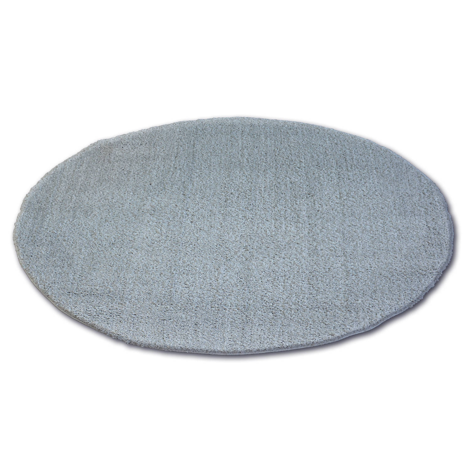 Teppich Kreis Shaggy Micro Silber Grey Rund 120 Cm