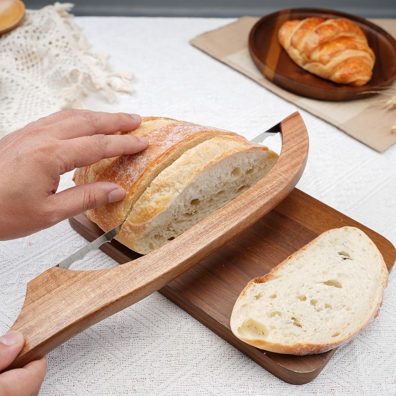 Baguetteschneider/brotmesser – Akazienholz