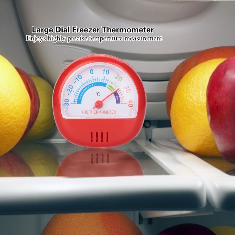 Großes Zifferblattthermometer (mechanisch, Rot)