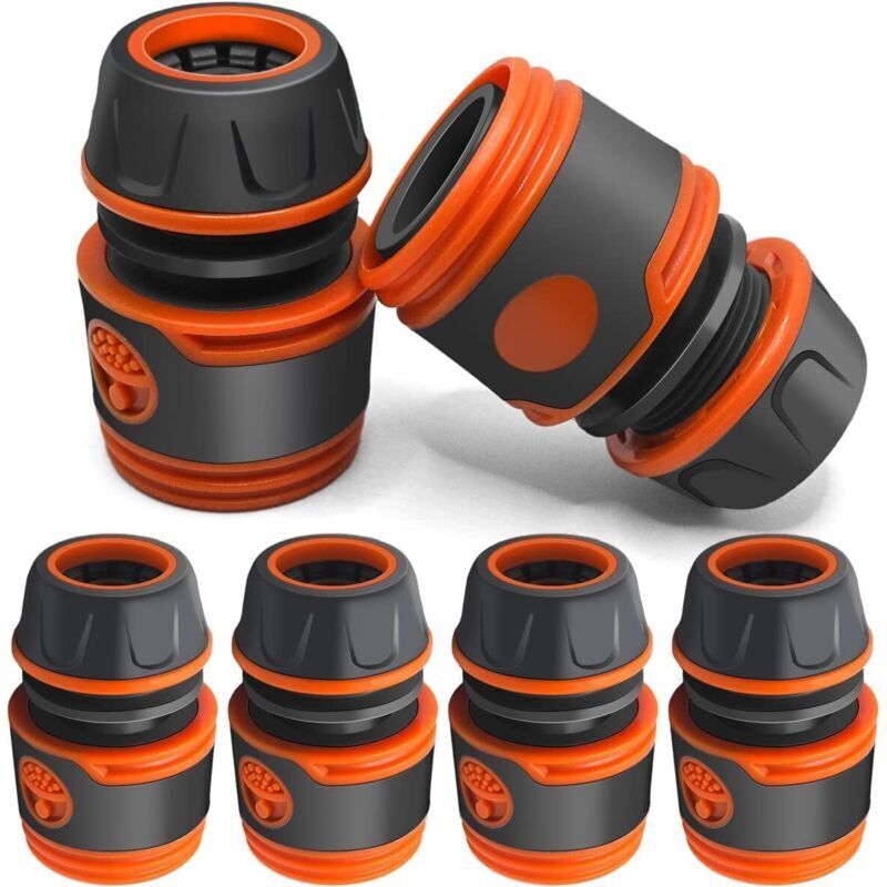 Set Mit 6 Schlauchverschraubungen (13 Mm / 1/2") Für Anfang Und Ende Des Schlauchs. Kompatibel Mit Allen Original-systemteilen. Uv- Und Frostbeständig. (schlauchverschraubung)