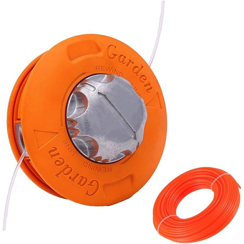 Ersatzspulenkopf M10 X 1,25 Mm Fx-ms152 Für Automatische Freischneider, Linksgewinde Mit 30 M X 2,4 Mm Faden (orange)