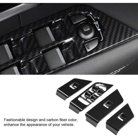 Jeffergarden 4-teiliger Fensterheberschalter-knopfrahmen Aus Kohlefaser Für Land Rover Range Rover Evoque 12-17