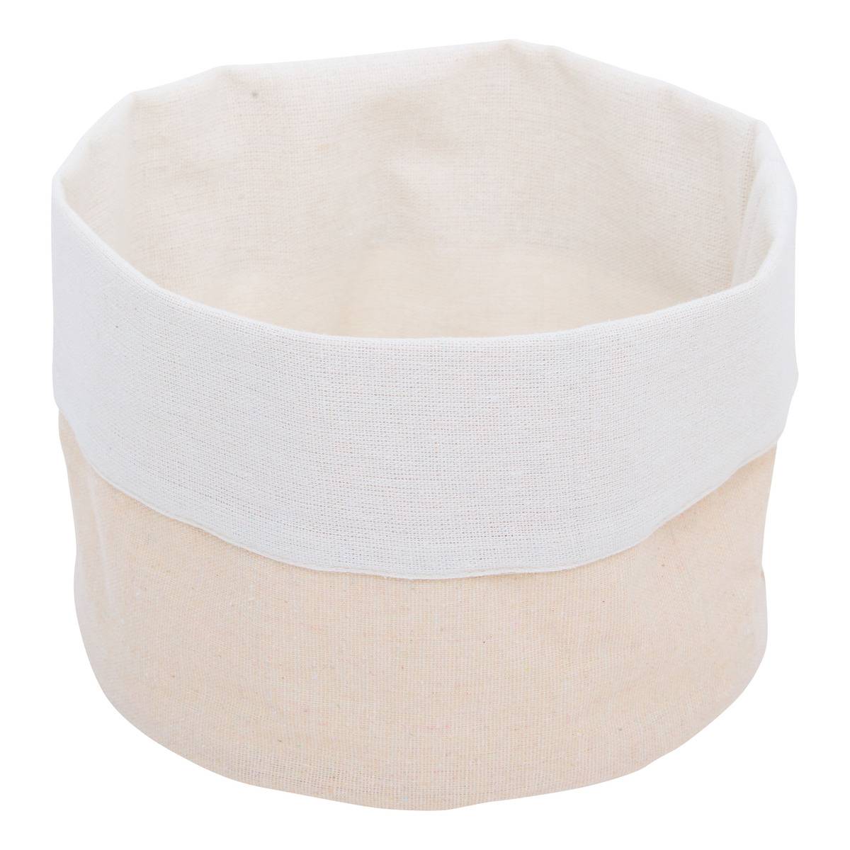 Runder Brotkorb Aus Stoff Von Essentiels, Durchmesser 20 Cm, Beige - 5five