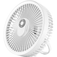 Bdd Mini-tischventilator, Tragbar, 180° Drehbar, Mit Led-beleuchtung, Praktischer Magnetischer Fernbedienung, 4 Geschwindigkeitsstufen, Leiser Betrieb, Usb-aufladbar Für Zuhause Und Camping