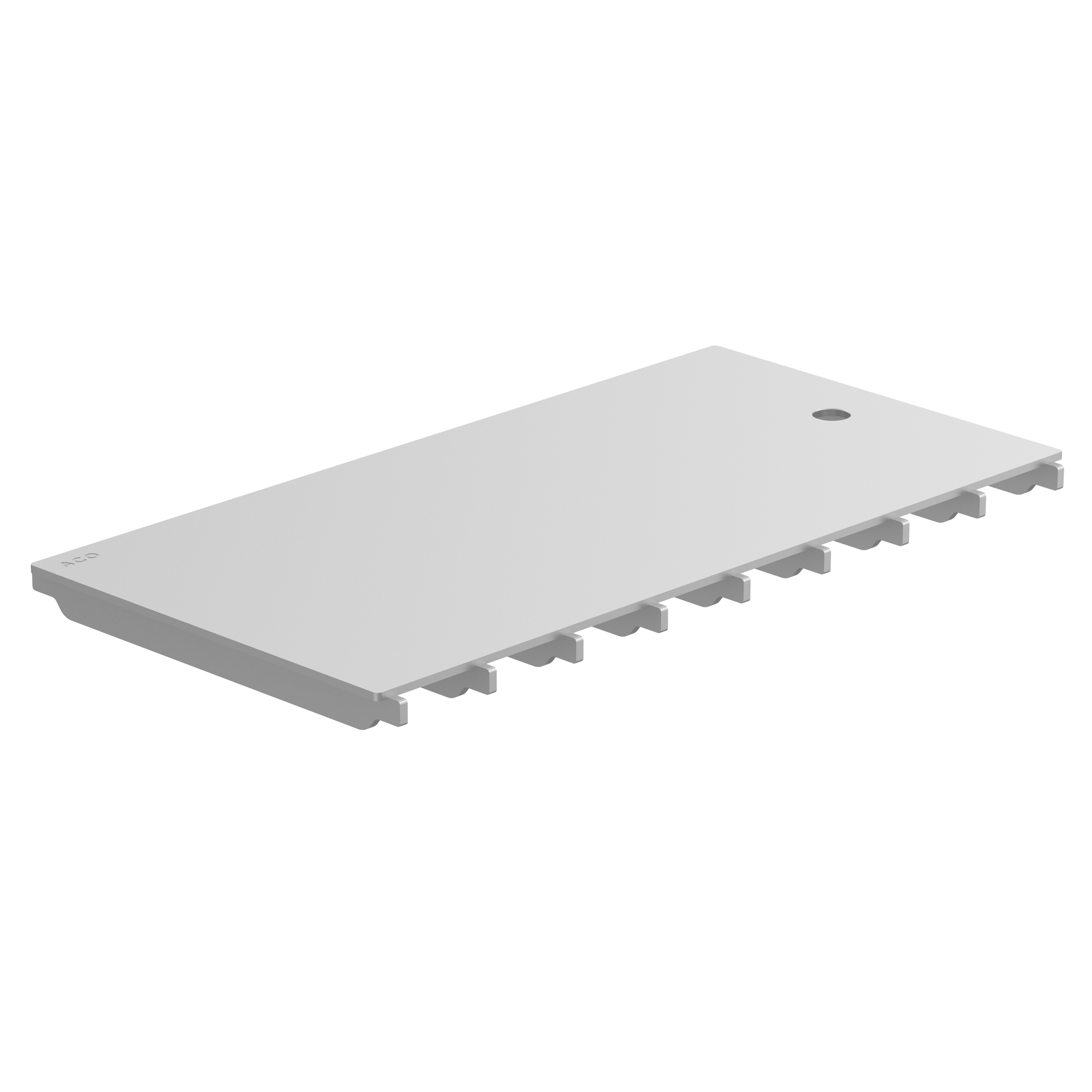 Hygienische Abdeckplatte Slot W168 L499,5 H30 E25, Fhd, Klasse R50, 1.4301