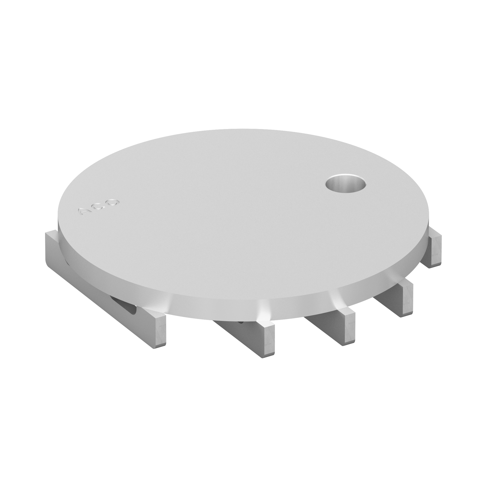 Hygienische Abdeckplatte Rund Kl.m 125 Kn Rh 1.4301