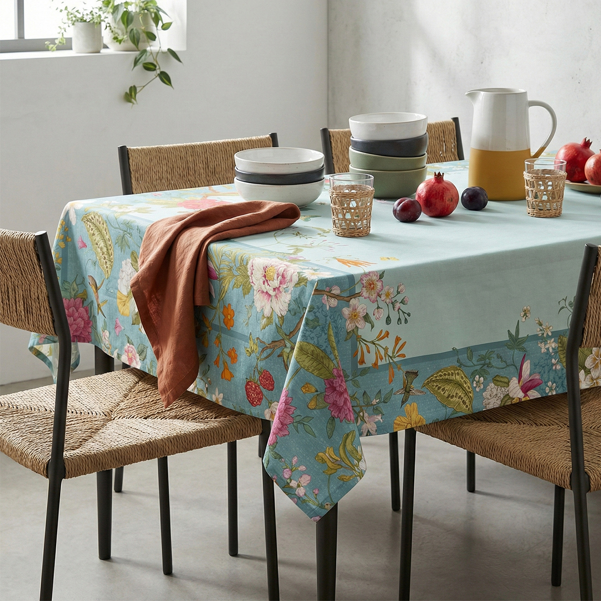 Wasserabweisende Tischdecke Mit Blumenmuster Für Tisch Esotic