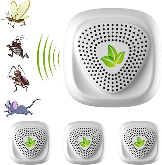 Set Mit 4 Ultraschall-insektenabwehrgeräten Zum Einstecken Gegen Mücken Und Ratten – Für Den Innenbereich