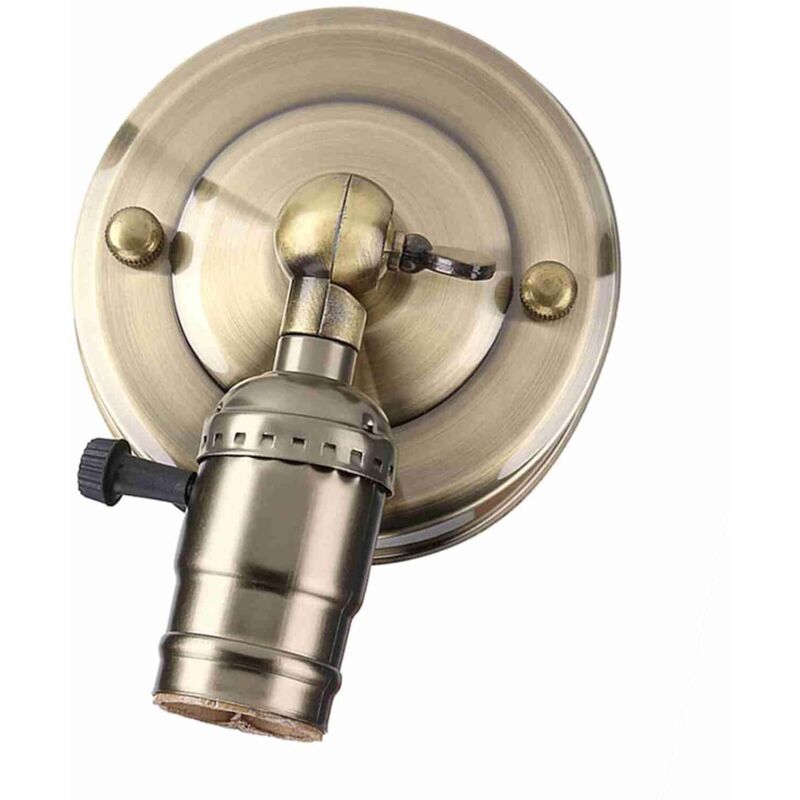 Vintage E27 Wandlampenfassung, Integrierter Schalter, Bronze-design, Für Wohn- Und Schlafzimmer