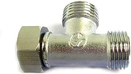 Fienow 3-wege-t-stück 1/2" In Kupfer, Silber/gold, 1 Stück, 1,27 Cm Durchmesser, Schlauchverbinder, T-stück, Für Luft-, Gas- Und Wasserleitungssysteme, Silber – Typ D