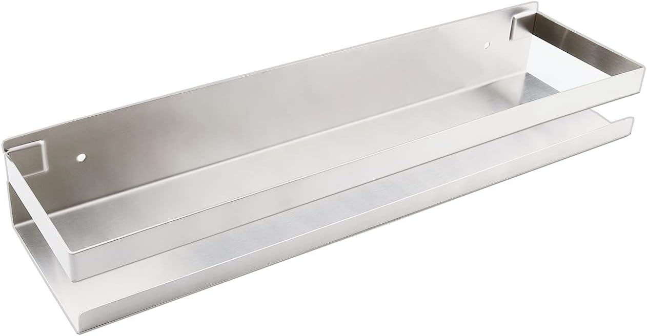Küchenregal 40 Cm, Edelstahl 304, Selbstklebende Wandmontage, Gewürzaufbewahrung Badezimmer