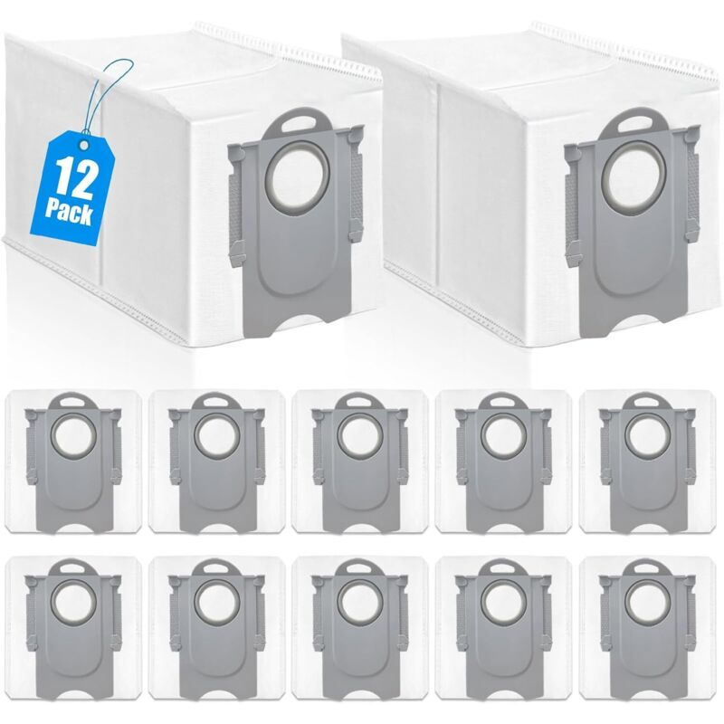 12 Staubbeutel, Kompatibel Mit Roborock Qv 35a, 4-lagige Filtration, Luftdichter Verschluss, Für Saugroboter