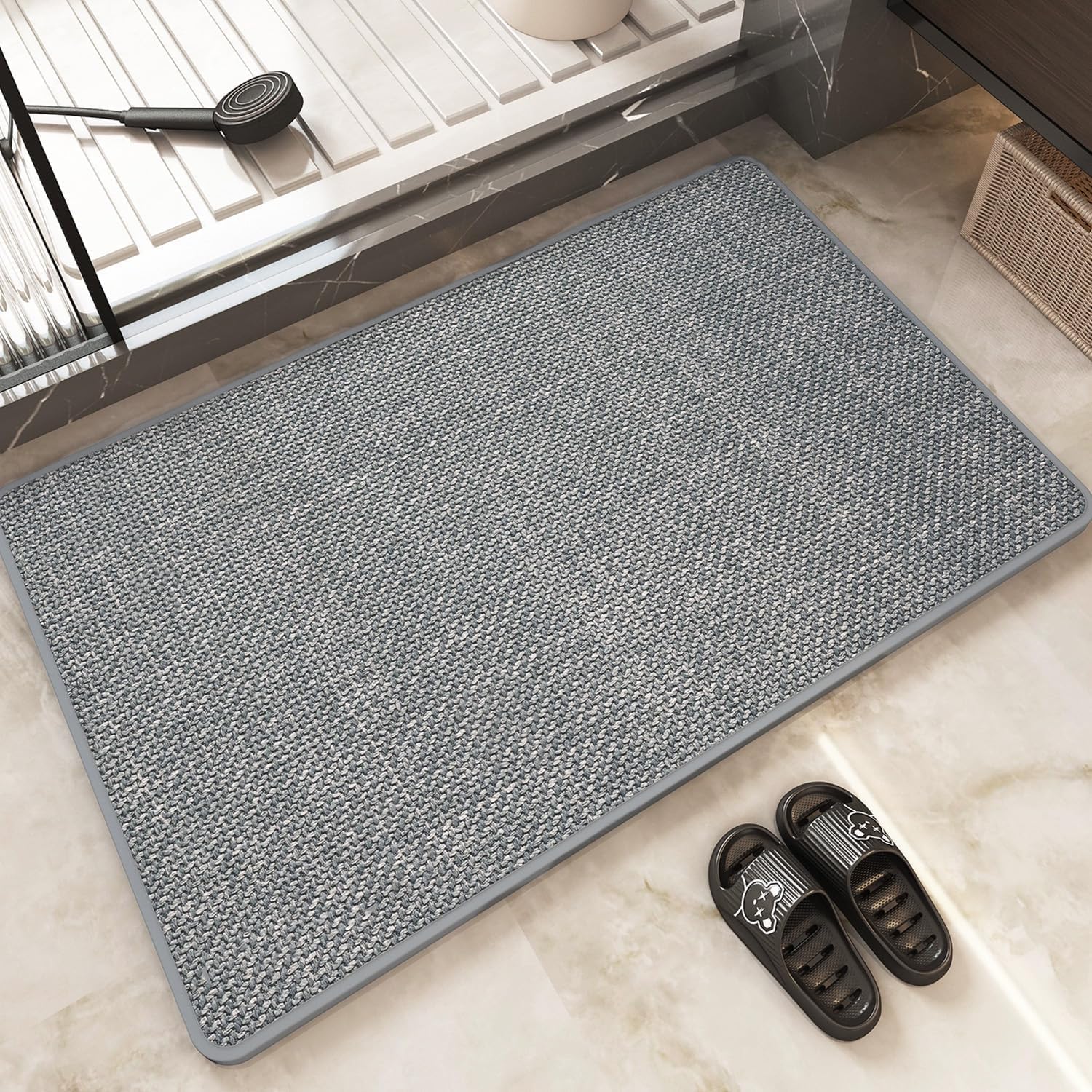 Rutschfeste Badematte 80 X 50 Cm, Schnelltrocknend, Saugfähig, Für Bad, Dusche, Küche, Boden