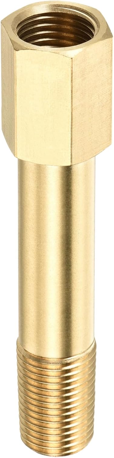 Verlängerungsschlauchanschluss - Sechskantverschraubung Aus Messing, Konverteradapter, Für Industrielle Anwendungen, (g1/4 Innengewinde Auf G1/4 Außengewinde 75 Mm, Gold)