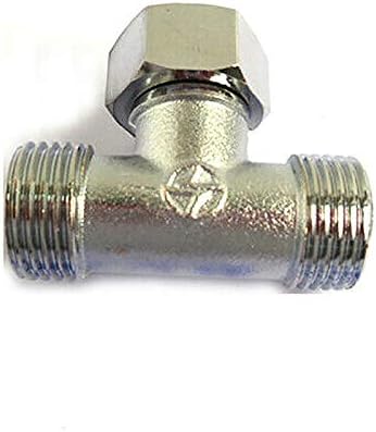 Fienow 3-wege-t-stück 1/2" In Kupfer, Silber/gold, 1 Stück, Durchmesser 1,27 Cm, Schlauchverbinder, T-stück, Für Luft-, Gas- Und Wasserleitungssysteme, Silber – Typ B