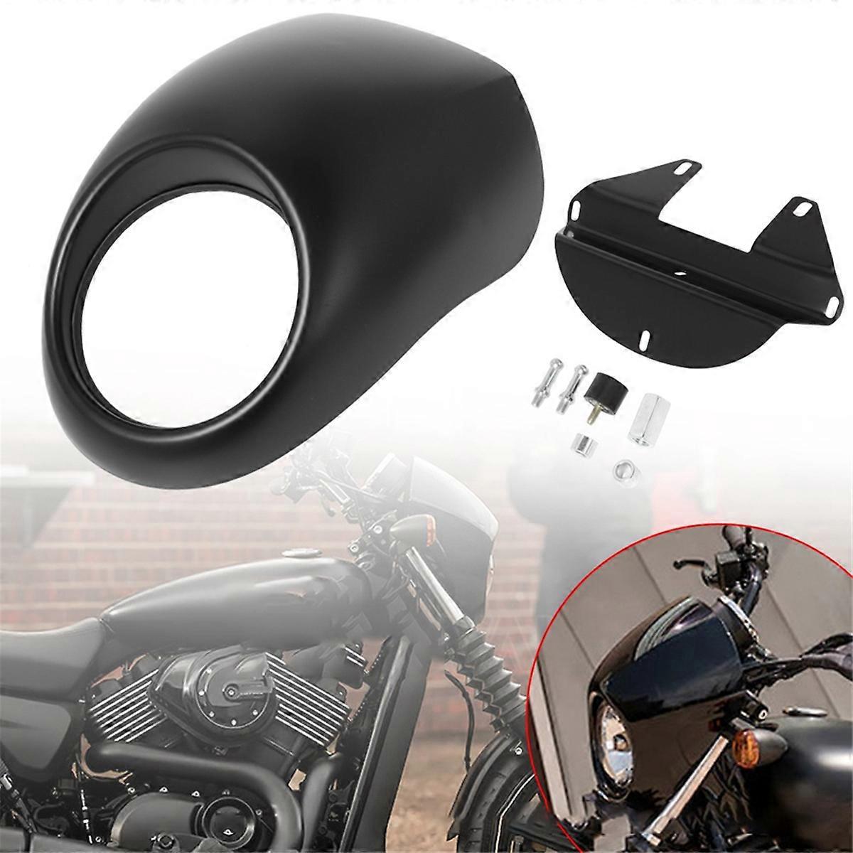 Motorrad-scheinwerferabdeckung/scheinwerferverkleidung In Strahlendem Schwarz