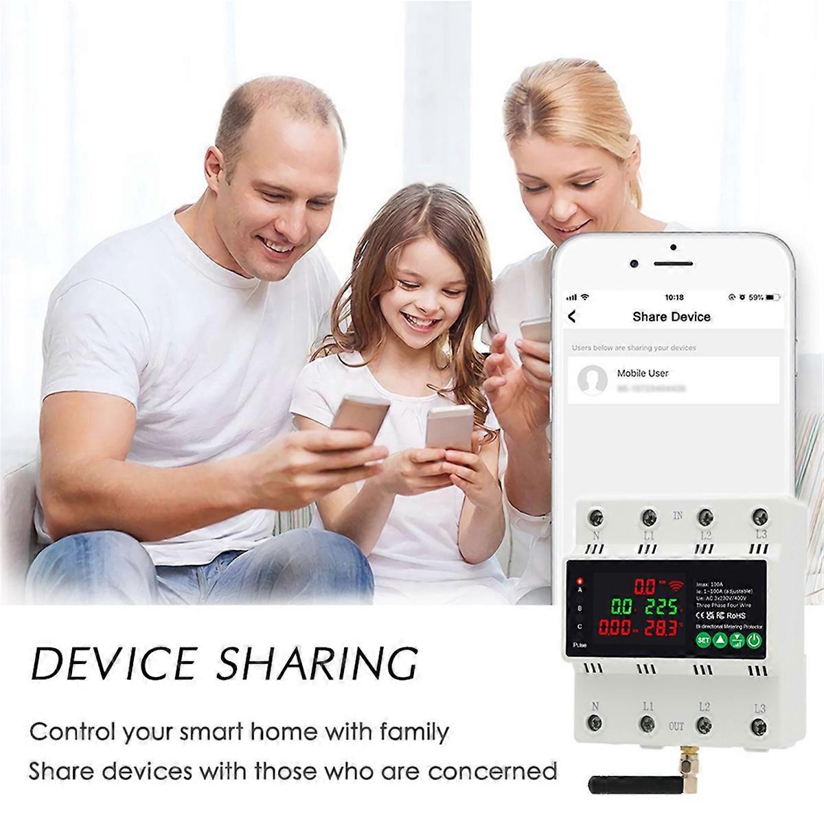 Tuya Wifi Smart Energy Stromzähler (kwh) Mit Unterspannungsschutz