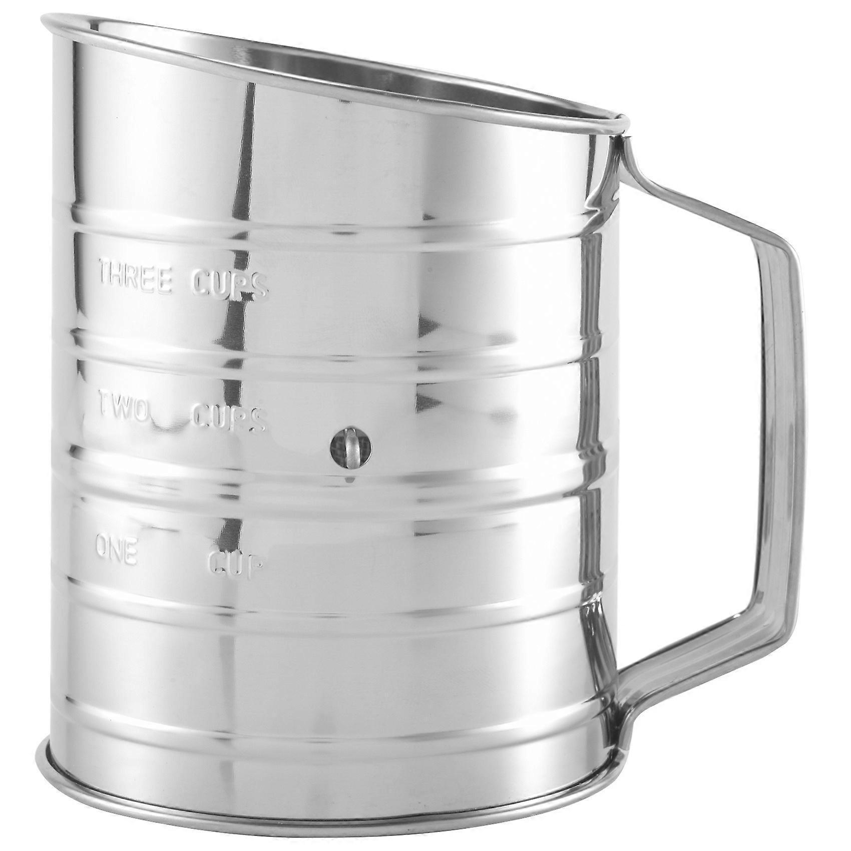 3-tassen-mehlsieb Aus Edelstahl – Handkurbel-mehlsieb