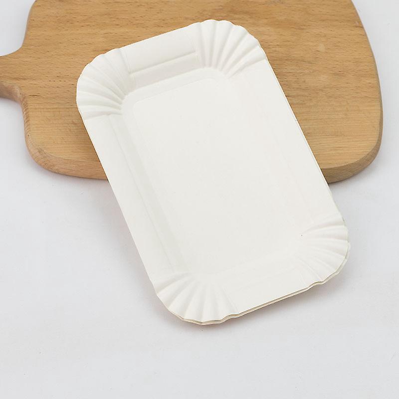 Set Mit 30 Weißen Papptabletts – Serviertabletts Für Gebäck/eierkrapfen/fertiggerichte