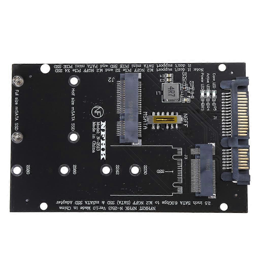 Adapterkarte 2-in-1 Für M.2 Msata Ssd Zu Sata (2230, 2242, 2280) Für Pc Und Laptop