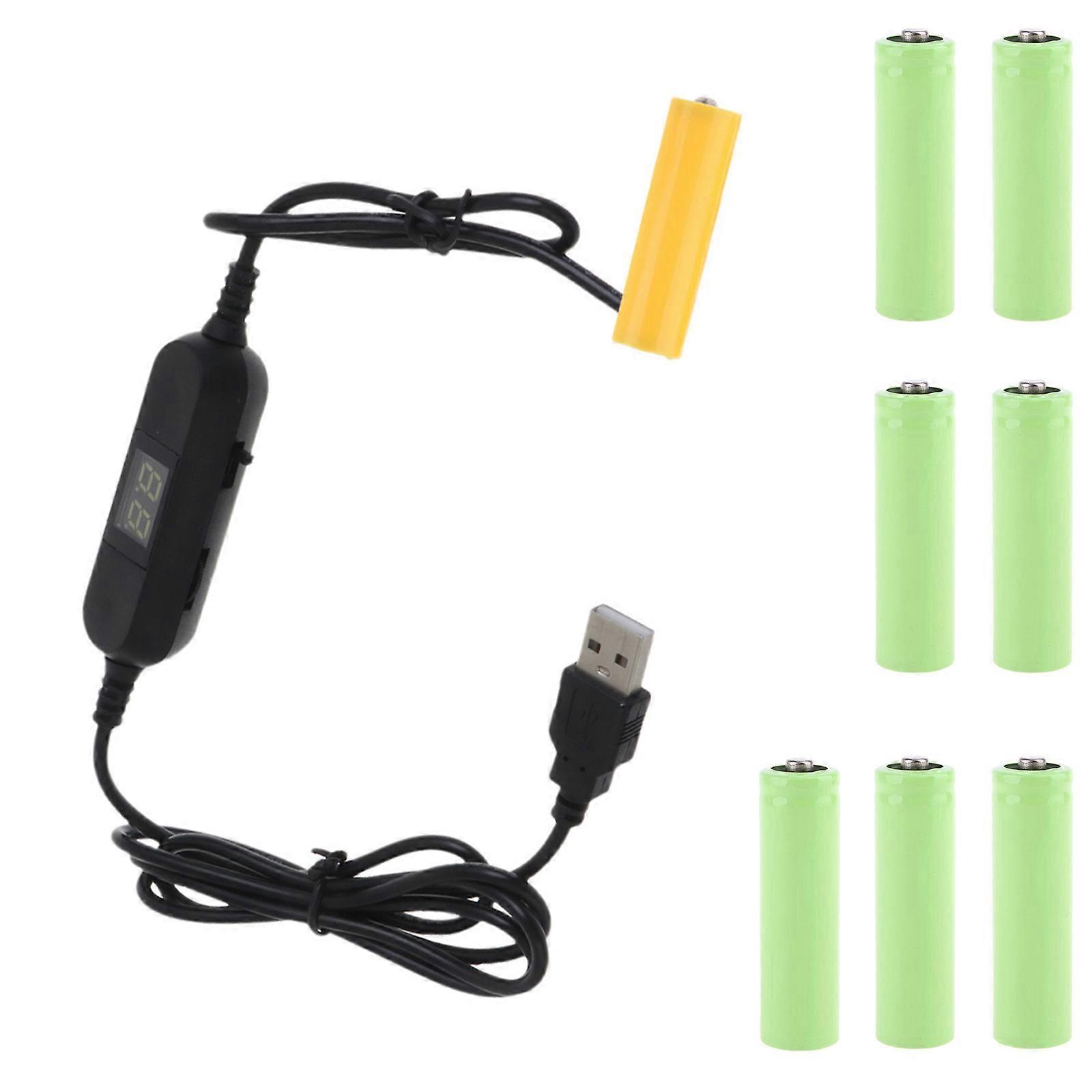 Wiederverwendung Von Usb-zu-aa-dummybatterien Mit Schaltervoltmeter Zum Ersetzen Von 1-8 Aa-batterien
