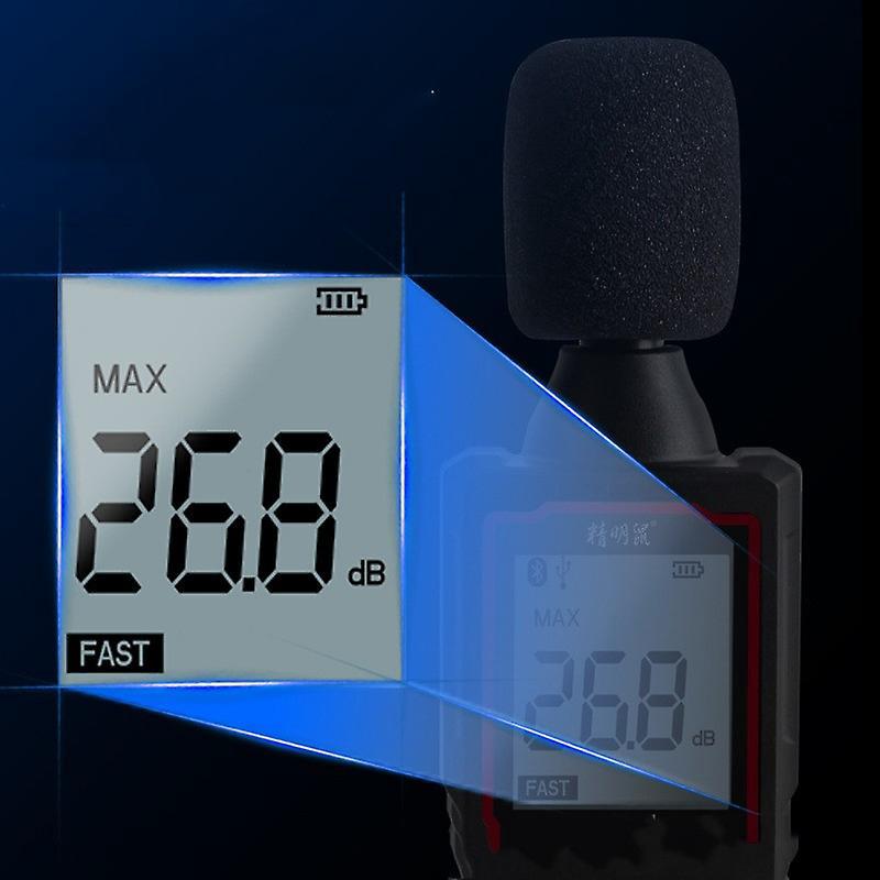 Dezibelmesser (30–130 Dba/dbc) Mit Lcd-hintergrundbeleuchtung, Maximalwertspeicherung, Empfindlichkeitseinstellung Und Ein-/ausschalter