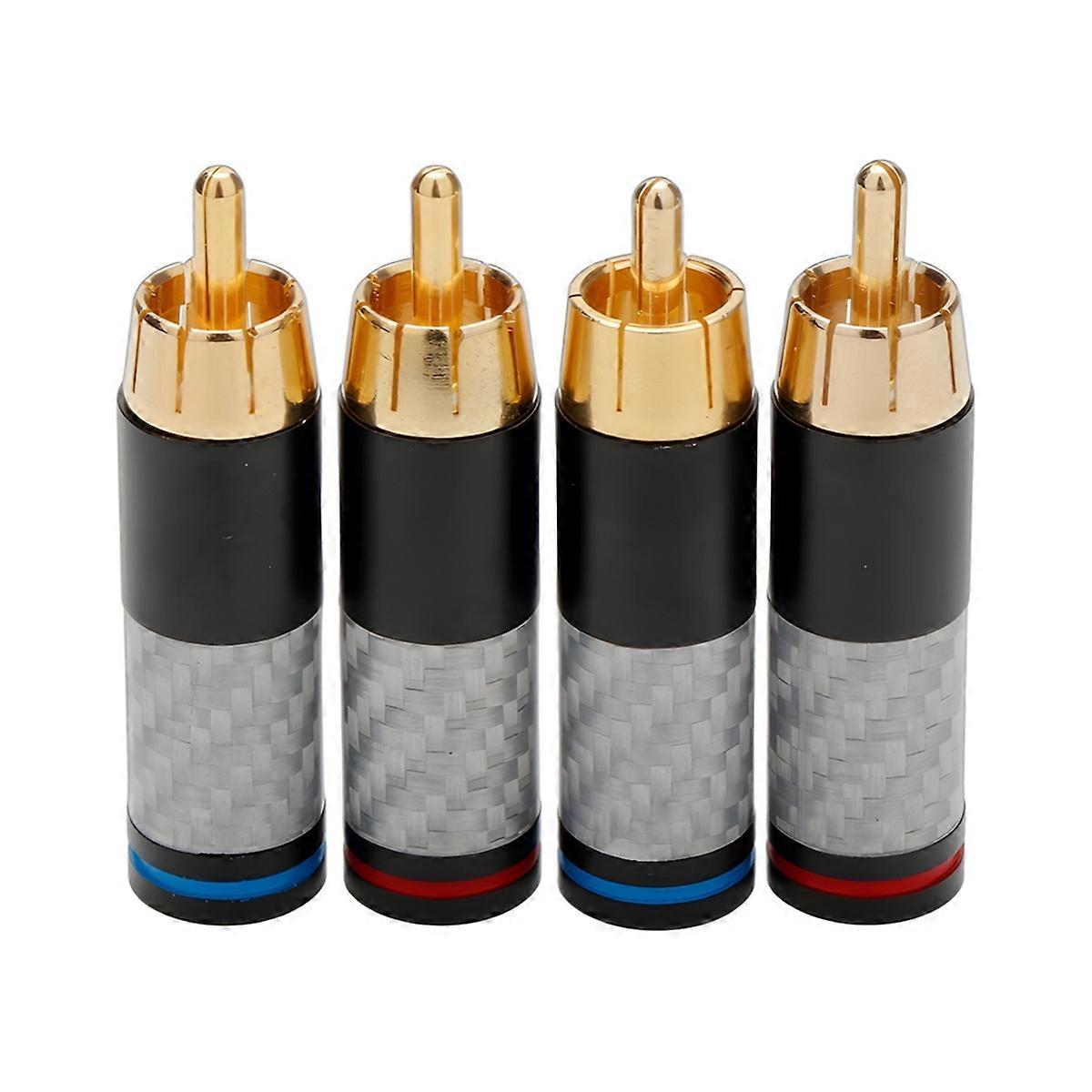 Stück Hifi-kohlefaserstecker, Vergoldet