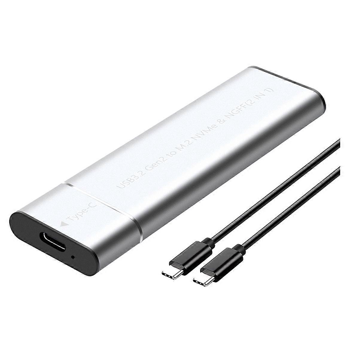 M.2 Nvme Sata Ssd Gehäuseadapter Silber--