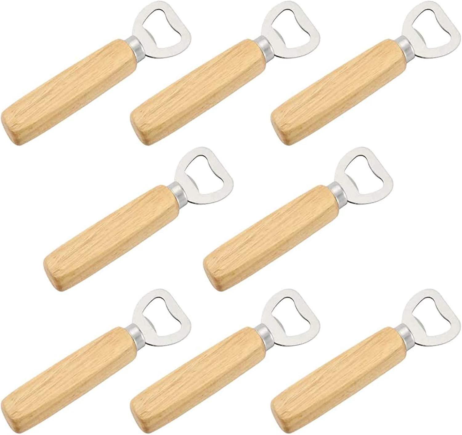 8-teiliger Flaschenöffner Mit Holzgriff, Flaschenöffner Mit Holzgriff, Bierflaschenöffner Mit Holzgriff, Für Zuhause, Küche, Bar, Geschenk (a