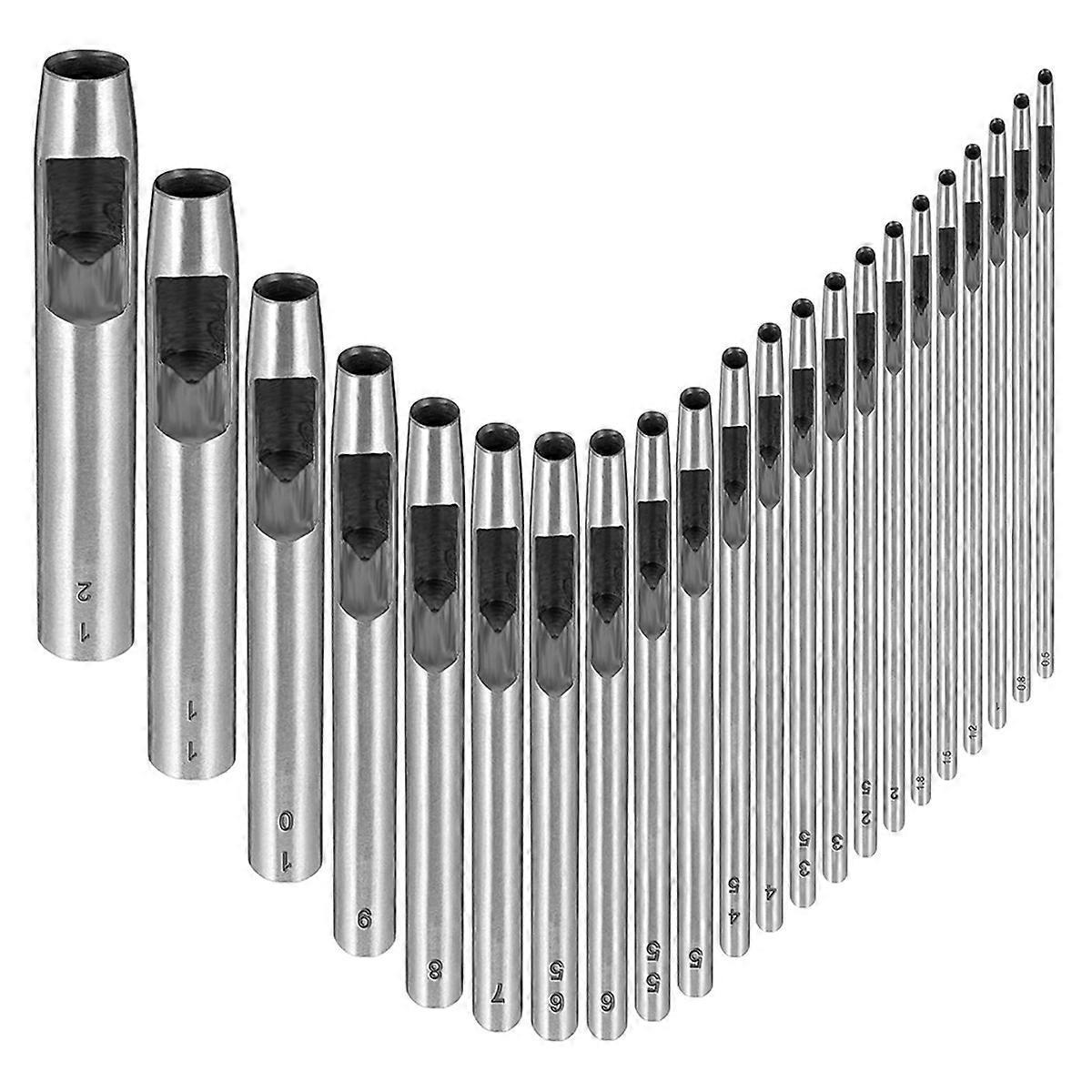22-teiliges Lederlocher-set, 0,5–12 Mm, Kreislocher
