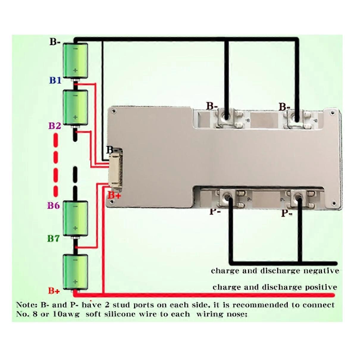 Bms-lithium-schutzplatine Mit Balancer 6s-80a-für Lifepo4-akkus