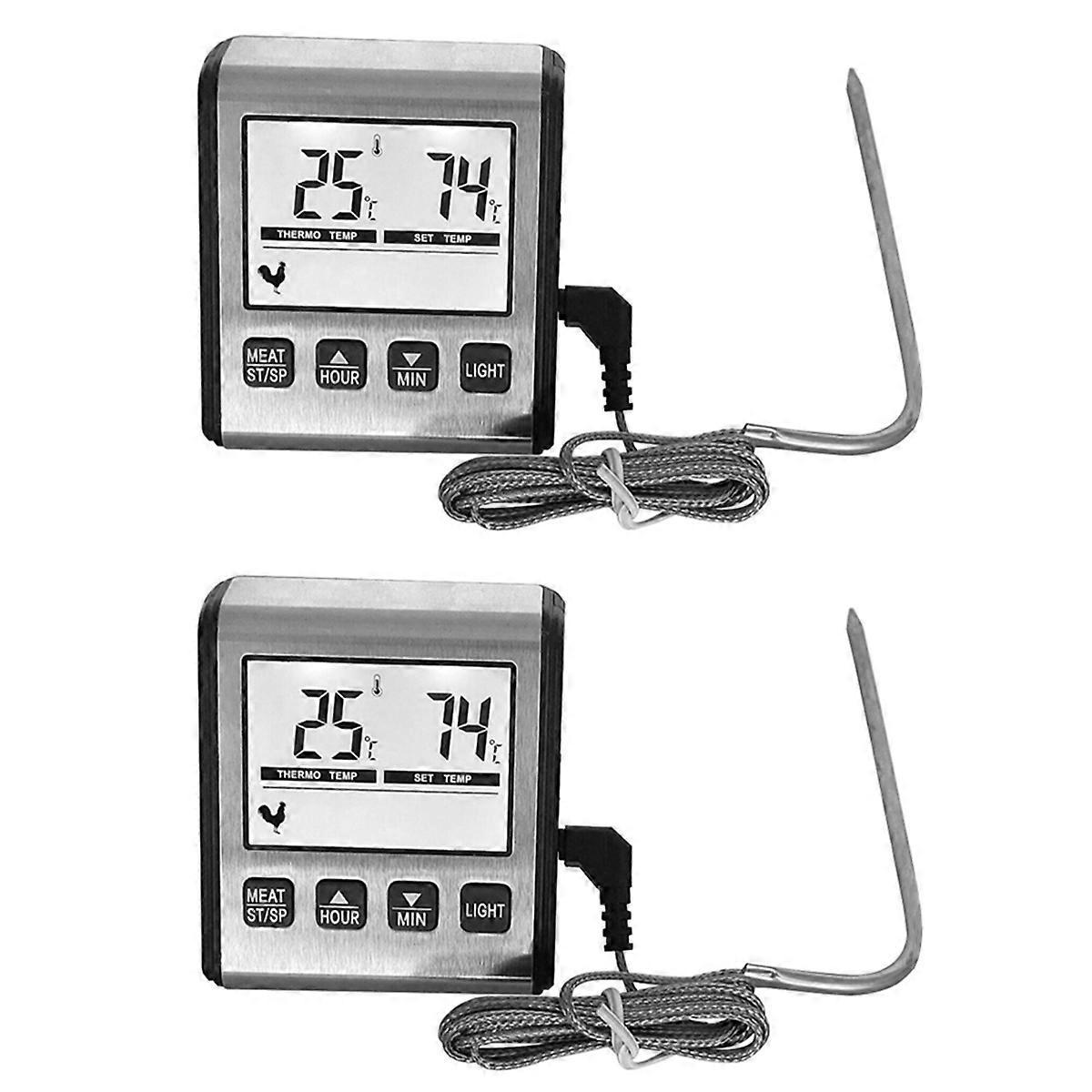 2 Stück Tp710 Digitales Fleischthermometer