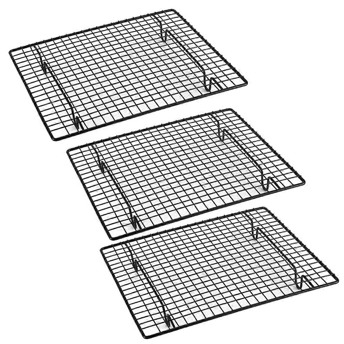 Kuchenkühlgitter Quadratisch Antihaftbeschichtet, Trockennetz 25,5 X 23 X 3 Cm