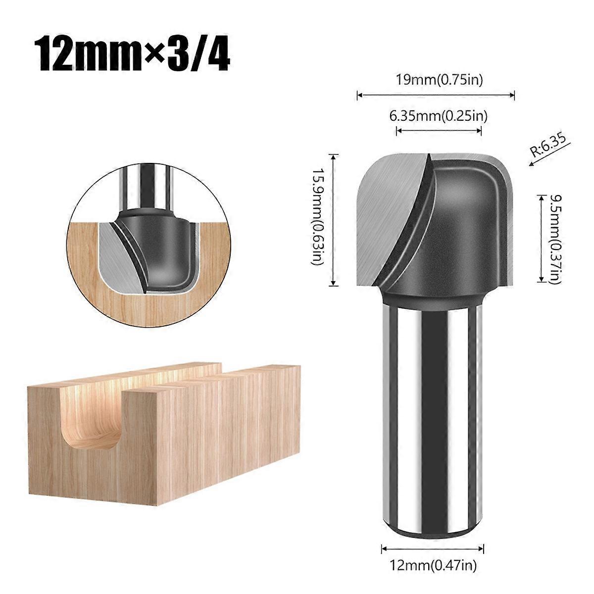Rundkopf-nutfräser Für Schalen Und Tabletts, Holzfräser Mit 1/2-zoll-griff