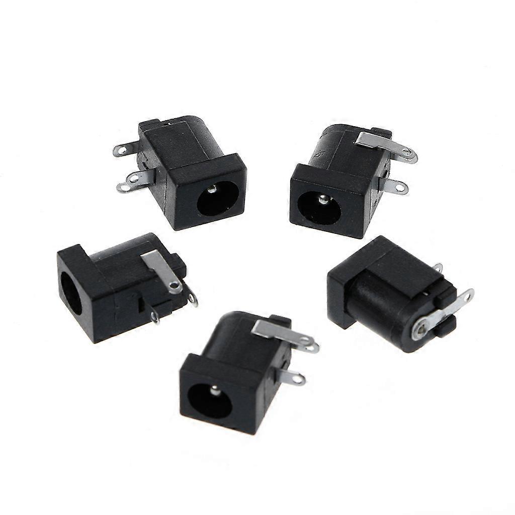 5 Stück Dc-005 Schwarz Für Dc-strombuchsenstecker 5,5 X 2,1 Mm Hohlstecker Für Leiterplatten