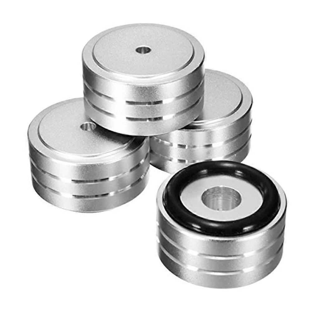 4 Stück 40 X 20 Mm Aluminium Hifi-verstärker-lautsprecher-isolationsständer (silber)